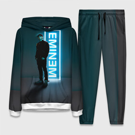 Женский костюм 3D (с толстовкой) с принтом Eminem в городе Новоалтайск,  |  | Тематика изображения на принте: emenem | eminem | hip hop | hiphop | kamikaze | marshal mathers | marshall | marshall mathers | rap | rap god | revival | slim shadi | slim shady | venom | еминем | олдскул | реп | рэп | хипхоп | эминем