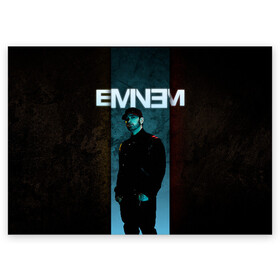 Поздравительная открытка с принтом Eminem в городе Новоалтайск, 100% бумага | плотность бумаги 280 г/м2, матовая, на обратной стороне линовка и место для марки
 | Тематика изображения на принте: emenem | eminem | hip hop | hiphop | kamikaze | marshal mathers | marshall | marshall mathers | rap | rap god | revival | slim shadi | slim shady | venom | еминем | олдскул | реп | рэп | хипхоп | эминем