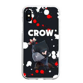 Чехол для iPhone XS Max матовый с принтом BRAWL STARS CROW в городе Новоалтайск, Силикон | Область печати: задняя сторона чехла, без боковых панелей | android | brawl stars | colt | crow | games | leon | penny | poco. | shelly | spike | wanted | брав | бравл старс | звезды | игры | мобильные игры | старс