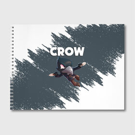 Альбом для рисования с принтом BRAWL STARS CROW в городе Новоалтайск, 100% бумага
 | матовая бумага, плотность 200 мг. | Тематика изображения на принте: brawl stars | bull | colt | crow | leon | stars | берли | бо | брок | ворон | джесси | динамайк | дэррил | кольт | леон | мортис | нита | пайпер | пенни | поко | пэм | рикошет | спайк | фрэнк | шелли | эль примо