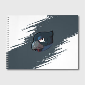 Альбом для рисования с принтом BRAWL STARS CROW в городе Новоалтайск, 100% бумага
 | матовая бумага, плотность 200 мг. | Тематика изображения на принте: brawl stars | bull | colt | crow | leon | stars | берли | бо | брок | ворон | джесси | динамайк | дэррил | кольт | леон | мортис | нита | пайпер | пенни | поко | пэм | рикошет | спайк | фрэнк | шелли | эль примо