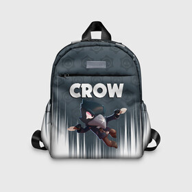 Детский рюкзак 3D с принтом BRAWL STARS CROW в городе Новоалтайск, 100% полиэстер | лямки с регулируемой длиной, сверху петелька, чтобы рюкзак можно было повесить на вешалку. Основное отделение закрывается на молнию, как и внешний карман. Внутри дополнительный карман. По бокам два дополнительных кармашка | brawl stars | bull | colt | crow | leon | stars | берли | бо | брок | ворон | джесси | динамайк | дэррил | кольт | леон | мортис | нита | пайпер | пенни | поко | пэм | рикошет | спайк | фрэнк | шелли | эль примо