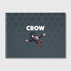 Альбом для рисования с принтом BRAWL STARS CROW в городе Новоалтайск, 100% бумага
 | матовая бумага, плотность 200 мг. | Тематика изображения на принте: brawl stars | bull | colt | crow | leon | stars | берли | бо | брок | ворон | джесси | динамайк | дэррил | кольт | леон | мортис | нита | пайпер | пенни | поко | пэм | рикошет | спайк | фрэнк | шелли | эль примо
