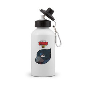 Бутылка спортивная с принтом BRAWL STARS CROW в городе Новоалтайск, металл | емкость — 500 мл, в комплекте две пластиковые крышки и карабин для крепления | brawl stars | bull | colt | crow | leon | stars | берли | бо | брок | ворон | джесси | динамайк | дэррил | кольт | леон | мортис | нита | пайпер | пенни | поко | пэм | рикошет | спайк | фрэнк | шелли | эль примо