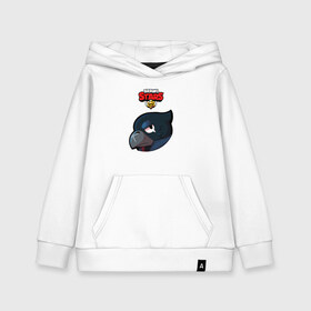 Детская толстовка хлопок с принтом BRAWL STARS CROW в городе Новоалтайск, 100% хлопок | Круглый горловой вырез, эластичные манжеты, пояс, капюшен | brawl stars | bull | colt | crow | leon | stars | берли | бо | брок | ворон | джесси | динамайк | дэррил | кольт | леон | мортис | нита | пайпер | пенни | поко | пэм | рикошет | спайк | фрэнк | шелли | эль примо