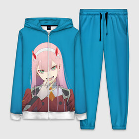Женский костюм 3D с принтом Darliing on blue в городе Новоалтайск,  |  | 02 | anime | darling in the franxx | hiro | manga | zero two | аниме | ахегао | любимый во франксе | манга | милый во франксе | ноль два | хиро