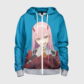 Детская толстовка 3D на молнии с принтом Darling In The Franxx в городе Новоалтайск, 100% полиэстер |  манжеты и пояс оформлены широкой мягкой резинкой, двухслойный капюшон со шнурком для регулировки, спереди карманы и застежка-молния
 | 02 | anime | darling in the franxx | hiro | manga | zero two | аниме | ахегао | любимый во франксе | манга | милый во франксе | ноль два | хиро