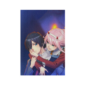 Обложка для паспорта матовая кожа с принтом Darling In The Franxx в городе Новоалтайск, натуральная матовая кожа | размер 19,3 х 13,7 см; прозрачные пластиковые крепления | Тематика изображения на принте: 02 | anime | darling in the franxx | hiro | manga | zero two | аниме | ахегао | любимый во франксе | манга | милый во франксе | ноль два | хиро