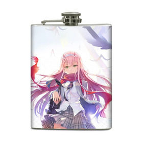 Фляга с принтом Darling In The Franxx в городе Новоалтайск, металлический корпус | емкость 0,22 л, размер 125 х 94 мм. Виниловая наклейка запечатывается полностью | 02 | anime | darling in the franxx | hiro | manga | zero two | аниме | ахегао | любимый во франксе | манга | милый во франксе | ноль два | хиро