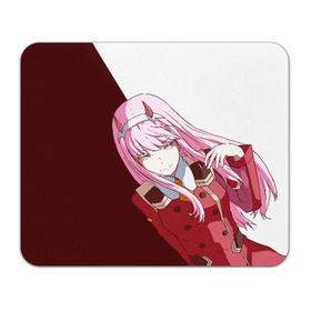 Коврик для мышки прямоугольный с принтом Darling In The Franxx в городе Новоалтайск, натуральный каучук | размер 230 х 185 мм; запечатка лицевой стороны | Тематика изображения на принте: 02 | anime | darling in the franxx | hiro | manga | zero two | аниме | ахегао | любимый во франксе | манга | милый во франксе | ноль два | хиро