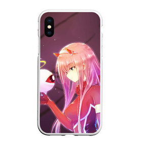 Чехол для iPhone XS Max матовый с принтом Darling In The Franxx в городе Новоалтайск, Силикон | Область печати: задняя сторона чехла, без боковых панелей | Тематика изображения на принте: 02 | anime | darling in the franxx | hiro | manga | zero two | аниме | ахегао | любимый во франксе | манга | милый во франксе | ноль два | хиро