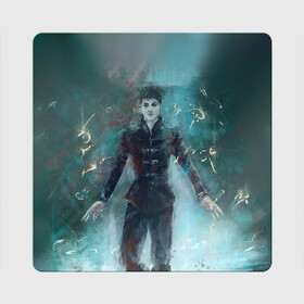 Магнит виниловый Квадрат с принтом Outsider в городе Новоалтайск, полимерный материал с магнитным слоем | размер 9*9 см, закругленные углы | dishonored | outsider | бездна | дизонорд | загадочность | магия | мистика | ужас | чужой