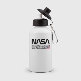 Бутылка спортивная с принтом NASA в городе Новоалтайск, металл | емкость — 500 мл, в комплекте две пластиковые крышки и карабин для крепления | alien | area 51 | nasa | space x | ufo | америка | американский | астронавт | звезды | земля | зона 51 | инопланетянин | космонавт | космос | луна | марс | наса | нло | планета | пришельцы | ракета | роскосмос | созвездие