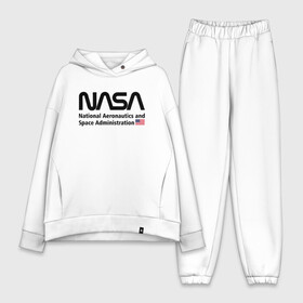 Женский костюм хлопок Oversize с принтом NASA в городе Новоалтайск,  |  | alien | area 51 | nasa | space x | ufo | америка | американский | астронавт | звезды | земля | зона 51 | инопланетянин | космонавт | космос | луна | марс | наса | нло | планета | пришельцы | ракета | роскосмос | созвездие