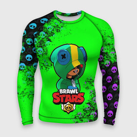 Мужской рашгард 3D с принтом Brawl Stars LEON в городе Новоалтайск,  |  | brawl | brawl stars | crow | leon | stars | бравл | бравл старс | браво старс | игра | компьютерная | кров | леон | онлайн | старс