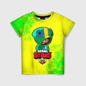 Детская футболка 3D с принтом Brawl Stars LEON в городе Новоалтайск, 100% гипоаллергенный полиэфир | прямой крой, круглый вырез горловины, длина до линии бедер, чуть спущенное плечо, ткань немного тянется | brawl | brawl stars | crow | leon | stars | бравл | бравл старс | браво старс | игра | компьютерная | кров | леон | онлайн | старс