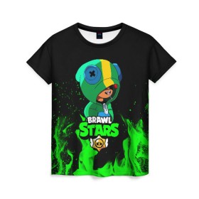 Женская футболка 3D с принтом Brawl Stars LEON в городе Новоалтайск, 100% полиэфир ( синтетическое хлопкоподобное полотно) | прямой крой, круглый вырез горловины, длина до линии бедер | brawl | brawl stars | crow | leon | stars | бравл | бравл старс | браво старс | игра | компьютерная | кров | леон | онлайн | старс