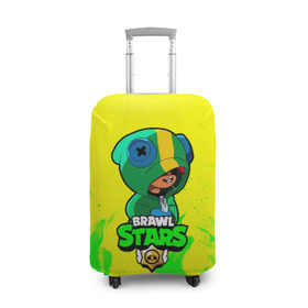 Чехол для чемодана 3D с принтом Brawl Stars LEON в городе Новоалтайск, 86% полиэфир, 14% спандекс | двустороннее нанесение принта, прорези для ручек и колес | brawl | brawl stars | crow | leon | stars | бравл | бравл старс | браво старс | игра | компьютерная | кров | леон | онлайн | старс