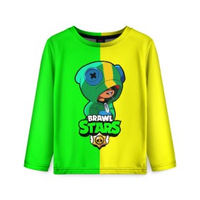 Детский лонгслив 3D с принтом Brawl Stars LEON в городе Новоалтайск, 100% полиэстер | длинные рукава, круглый вырез горловины, полуприлегающий силуэт
 | brawl | brawl stars | crow | leon | stars | бравл | бравл старс | браво старс | игра | компьютерная | кров | леон | онлайн | старс