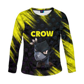 Женский лонгслив 3D с принтом Brawl Stars CROW в городе Новоалтайск, 100% полиэстер | длинные рукава, круглый вырез горловины, полуприлегающий силуэт | brawl | brawl stars | crow | leon | stars | бравл | бравл старс | браво старс | игра | компьютерная | кров | леон | онлайн | старс