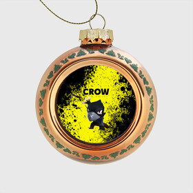 Стеклянный ёлочный шар с принтом Brawl Stars CROW в городе Новоалтайск, Стекло | Диаметр: 80 мм | brawl | brawl stars | crow | leon | stars | бравл | бравл старс | браво старс | игра | компьютерная | кров | леон | онлайн | старс