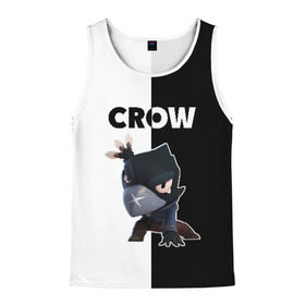 Мужская майка 3D с принтом Brawl Stars CROW в городе Новоалтайск, 100% полиэстер | круглая горловина, приталенный силуэт, длина до линии бедра. Пройма и горловина окантованы тонкой бейкой | brawl | brawl stars | crow | leon | stars | бравл | бравл старс | браво старс | игра | компьютерная | кров | леон | онлайн | старс