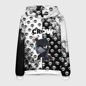 Мужская толстовка 3D с принтом Brawl Stars CROW в городе Новоалтайск, 100% полиэстер | двухслойный капюшон со шнурком для регулировки, мягкие манжеты на рукавах и по низу толстовки, спереди карман-кенгуру с мягким внутренним слоем. | brawl | brawl stars | crow | leon | stars | бравл | бравл старс | браво старс | игра | компьютерная | кров | леон | онлайн | старс