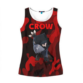 Женская майка 3D с принтом Brawl Stars CROW в городе Новоалтайск, 100% полиэстер | круглая горловина, прямой силуэт, длина до линии бедра | brawl | brawl stars | crow | leon | stars | бравл | бравл старс | браво старс | игра | компьютерная | кров | леон | онлайн | старс