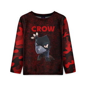 Детский лонгслив 3D с принтом Brawl Stars CROW в городе Новоалтайск, 100% полиэстер | длинные рукава, круглый вырез горловины, полуприлегающий силуэт
 | brawl | brawl stars | crow | leon | stars | бравл | бравл старс | браво старс | игра | компьютерная | кров | леон | онлайн | старс