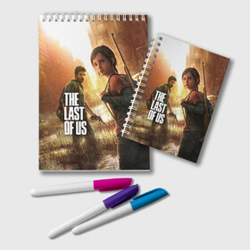 Блокнот с принтом THE LAST OF US в городе Новоалтайск, 100% бумага | 48 листов, плотность листов — 60 г/м2, плотность картонной обложки — 250 г/м2. Листы скреплены удобной пружинной спиралью. Цвет линий — светло-серый
 | cicadas | fireflies | the last of us | the last of us part 2 | джоэл | последние из нас | цикады | элли