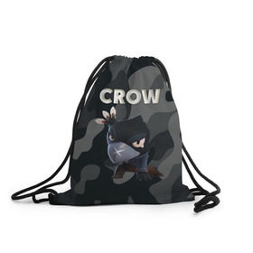 Рюкзак-мешок 3D с принтом Brawl Stars CROW в городе Новоалтайск, 100% полиэстер | плотность ткани — 200 г/м2, размер — 35 х 45 см; лямки — толстые шнурки, застежка на шнуровке, без карманов и подкладки | brawl | brawl stars | crow | leon | stars | бравл | бравл старс | браво старс | игра | компьютерная | кров | леон | онлайн | старс
