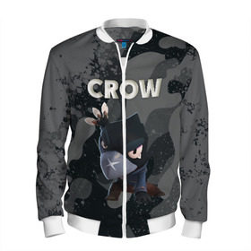 Мужской бомбер 3D с принтом Brawl Stars CROW в городе Новоалтайск, 100% полиэстер | застегивается на молнию, по бокам два кармана без застежек, по низу бомбера и на воротнике - эластичная резинка | brawl | brawl stars | crow | leon | stars | бравл | бравл старс | браво старс | игра | компьютерная | кров | леон | онлайн | старс