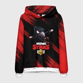 Мужская толстовка 3D с принтом Brawl Stars CROW в городе Новоалтайск, 100% полиэстер | двухслойный капюшон со шнурком для регулировки, мягкие манжеты на рукавах и по низу толстовки, спереди карман-кенгуру с мягким внутренним слоем. | brawl | brawl stars | crow | leon | stars | бравл | бравл старс | браво старс | игра | компьютерная | кров | леон | онлайн | старс