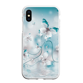 Чехол для iPhone XS Max матовый с принтом бабочки в городе Новоалтайск, Силикон | Область печати: задняя сторона чехла, без боковых панелей | бабочки | крылышки | мотыльки | порхают