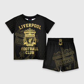 Детский костюм с шортами 3D с принтом Ливерпуль в городе Новоалтайск,  |  | liverpool | liverpool fc | ynwa | you never walk alone | ливерпуль | фан ливерпуля | фанатская | футбол | футболист | футбольный клуб | энфильд