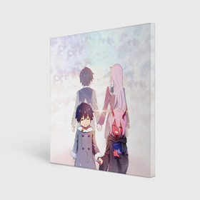 Холст квадратный с принтом Darling In The Franxx в городе Новоалтайск, 100% ПВХ |  | 02 | anime | darling in the franxx | hiro | manga | zero two | аниме | ахегао | любимый во франксе | манга | милый во франксе | ноль два | хиро