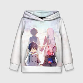 Детская толстовка 3D с принтом Darling In The Franxx в городе Новоалтайск, 100% полиэстер | двухслойный капюшон со шнурком для регулировки, мягкие манжеты на рукавах и по низу толстовки, спереди карман-кенгуру с мягким внутренним слоем | Тематика изображения на принте: 02 | anime | darling in the franxx | hiro | manga | zero two | аниме | ахегао | любимый во франксе | манга | милый во франксе | ноль два | хиро