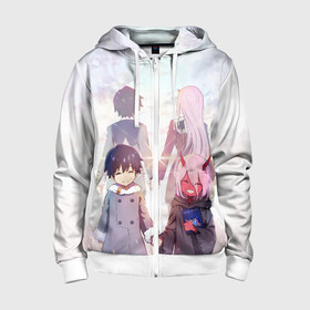 Детская толстовка 3D на молнии с принтом Darling In The Franxx в городе Новоалтайск, 100% полиэстер |  манжеты и пояс оформлены широкой мягкой резинкой, двухслойный капюшон со шнурком для регулировки, спереди карманы и застежка-молния
 | 02 | anime | darling in the franxx | hiro | manga | zero two | аниме | ахегао | любимый во франксе | манга | милый во франксе | ноль два | хиро