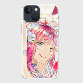 Чехол для iPhone 13 mini с принтом ноль  два милая в городе Новоалтайск,  |  | 02 | anime | darling in the franxx | hiro | manga | zero two | аниме | ахегао | любимый во франксе | манга | милый во франксе | ноль два | хиро