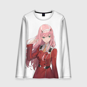 Мужской лонгслив 3D с принтом Darling In The Franxx в городе Новоалтайск, 100% полиэстер | длинные рукава, круглый вырез горловины, полуприлегающий силуэт | 02 | anime | darling in the franxx | hiro | manga | zero two | аниме | ахегао | любимый во франксе | манга | милый во франксе | ноль два | хиро