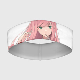 Повязка на голову 3D с принтом ноль два волосы в городе Новоалтайск,  |  | 02 | anime | darling in the franxx | hiro | manga | zero two | аниме | ахегао | любимый во франксе | манга | милый во франксе | ноль два | хиро