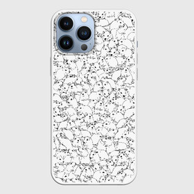Чехол для iPhone 13 Pro Max с принтом Белые мыши в городе Новоалтайск,  |  | белый | грызуны | крыса | мышка | мышь | петтерн | стая | толпа