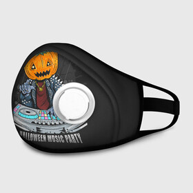 Маска из неопрена с принтом Halloween party в городе Новоалтайск, неопрен 100% | Форма огибающая нос. Резинки для ушей с дополнительной резинкой на затылке. Клапан для выдоха для активного дыхания при занятиях спортом. Эластичный материал маски и окантовки для лучшего растяжения и прилегания маски.  | diy | ghost | halloween | horror | makeup | scary | skull clown | trick or treat | вампир | ведьма | кошка | луна | магия | ночь | тыква | хэллоуин
