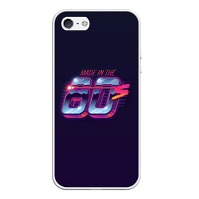 Чехол для iPhone 5/5S матовый с принтом Made in the 80s в городе Новоалтайск, Силикон | Область печати: задняя сторона чехла, без боковых панелей | 80 | cyber | game | hotline | hotlinemiami | maiami | music | outrun | retro | retrowave | synth | synthwave | игра | кибер | ретро