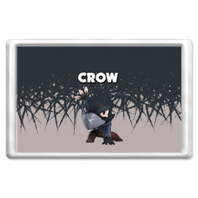 Магнит 45*70 с принтом Brawl Stars Crow в городе Новоалтайск, Пластик | Размер: 78*52 мм; Размер печати: 70*45 | brawl stars | brawl stars crow | взлом brawl stars | леон brawl stars | сервера brawl stars | скачать brawl stars | скачать бесплатно brawl stars