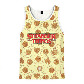 Мужская майка 3D с принтом Stranger Thing Pancakes в городе Новоалтайск, 100% полиэстер | круглая горловина, приталенный силуэт, длина до линии бедра. Пройма и горловина окантованы тонкой бейкой | beyond | eleven | hopper | jane | mike | stranger | things | wheeler | дастин | дела | джейн | загадочные | майк | одиннадцать | очень | события | странные | уилер | хендерсон | хоппер