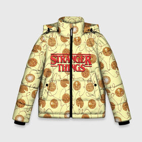 Зимняя куртка для мальчиков 3D с принтом Stranger Thing Pancakes в городе Новоалтайск, ткань верха — 100% полиэстер; подклад — 100% полиэстер, утеплитель — 100% полиэстер | длина ниже бедра, удлиненная спинка, воротник стойка и отстегивающийся капюшон. Есть боковые карманы с листочкой на кнопках, утяжки по низу изделия и внутренний карман на молнии. 

Предусмотрены светоотражающий принт на спинке, радужный светоотражающий элемент на пуллере молнии и на резинке для утяжки | beyond | eleven | hopper | jane | mike | stranger | things | wheeler | дастин | дела | джейн | загадочные | майк | одиннадцать | очень | события | странные | уилер | хендерсон | хоппер