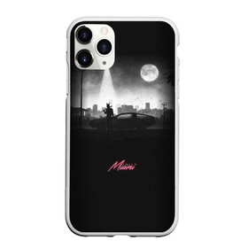 Чехол для iPhone 11 Pro Max матовый с принтом Miami Black в городе Новоалтайск, Силикон |  | Тематика изображения на принте: hotlinemimai | outrun | retrowave | synth | synthwave | горячая линия | звериная | классика | маска | маями | минимализм | фанат | чб | черно белая