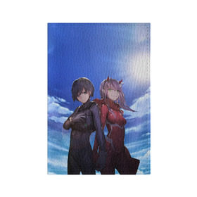 Обложка для паспорта матовая кожа с принтом Darling In The Franxx в городе Новоалтайск, натуральная матовая кожа | размер 19,3 х 13,7 см; прозрачные пластиковые крепления | Тематика изображения на принте: 02 | anime | darling in the franxx | hiro | manga | zero two | аниме | ахегао | любимый во франксе | манга | милый во франксе | ноль два | хиро
