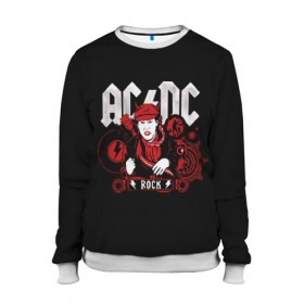 Женский свитшот 3D с принтом AC/DC в городе Новоалтайск, 100% полиэстер с мягким внутренним слоем | круглый вырез горловины, мягкая резинка на манжетах и поясе, свободная посадка по фигуре | ac | ac dc | dc | electro | metal | music | retro | rock | ас | дс | легенда | легенды | метал | музыка | рок | электричество | электро